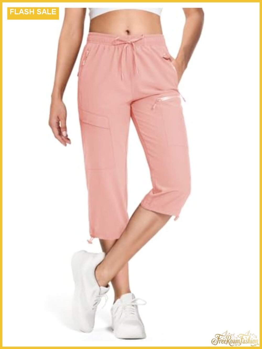Women's Cargo Capri Pants Quick Dry UPF 50+ Hiking Golf Workout